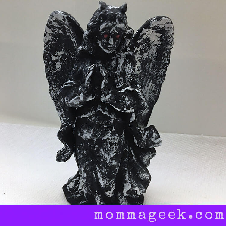Add glow in the dark paint to your haunted halloween statue