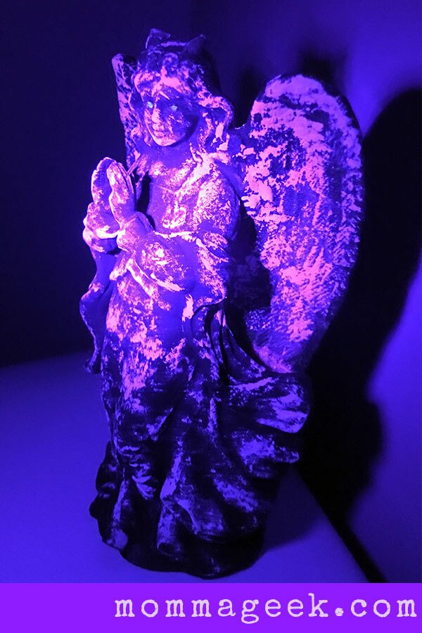 glow in the dark haunted statue